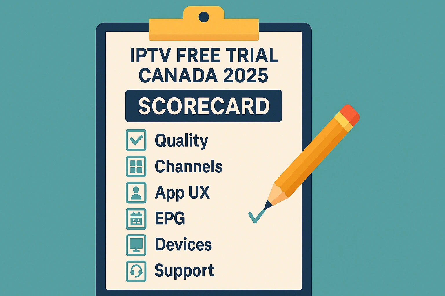 IPTV free trial Canada 2025 scorecard and testing checklist
